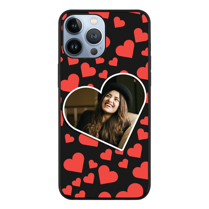 Apple iPhone 13 Pro Max / Tough Pro Custom Photo Heart shaped, Phone Case - Stylizedd.com