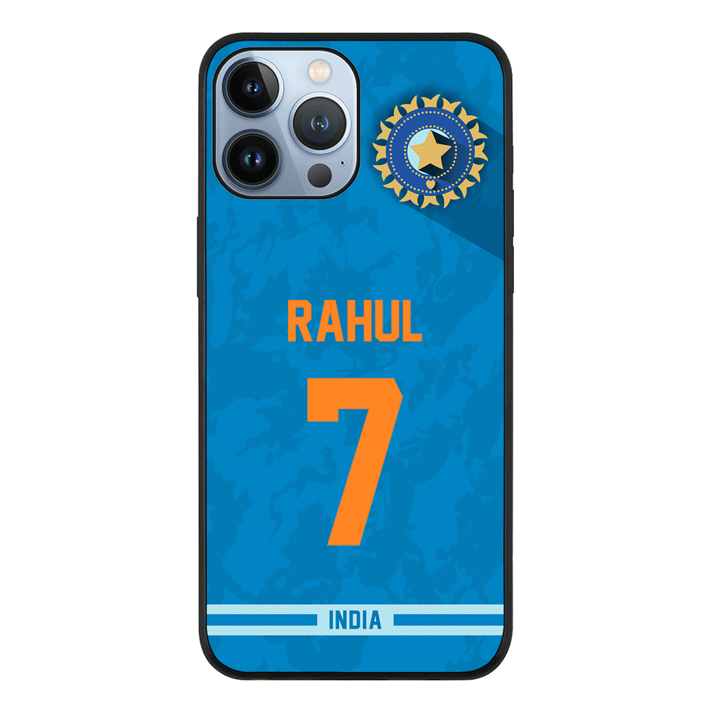 Apple iPhone 13 Pro Max / Rugged Black Personalized Cricket Jersey Phone Case Custom Name & Number - Stylizedd.com