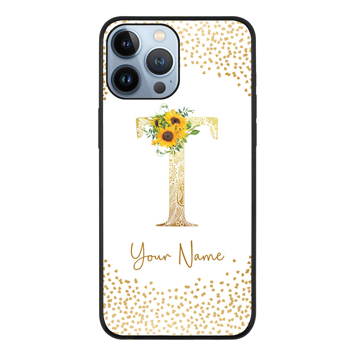 Apple iPhone 13 Pro Max / Tough Pro Floral Mandala Initial Phone Case - Stylizedd.com