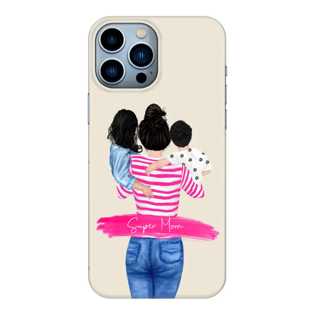 Apple iPhone 13 Pro Max / Snap Classic Phone Case Custom Clipart Text Mother Son & Daughter Phone Case - Stylizedd.com