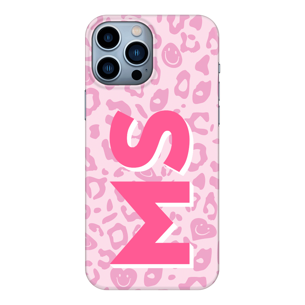 Apple iPhone 13 Pro Max / Snap Classic Custom Monogram Initial 3D Shadow Text Seamless Pattern, Phone Case - Stylizedd.com