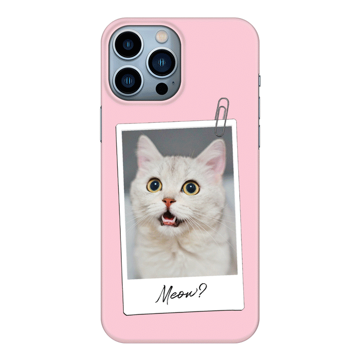 Apple iPhone 13 Pro Max / Clear Classic Polaroid Photo Pet Cat, Phone Case - Stylizedd.com