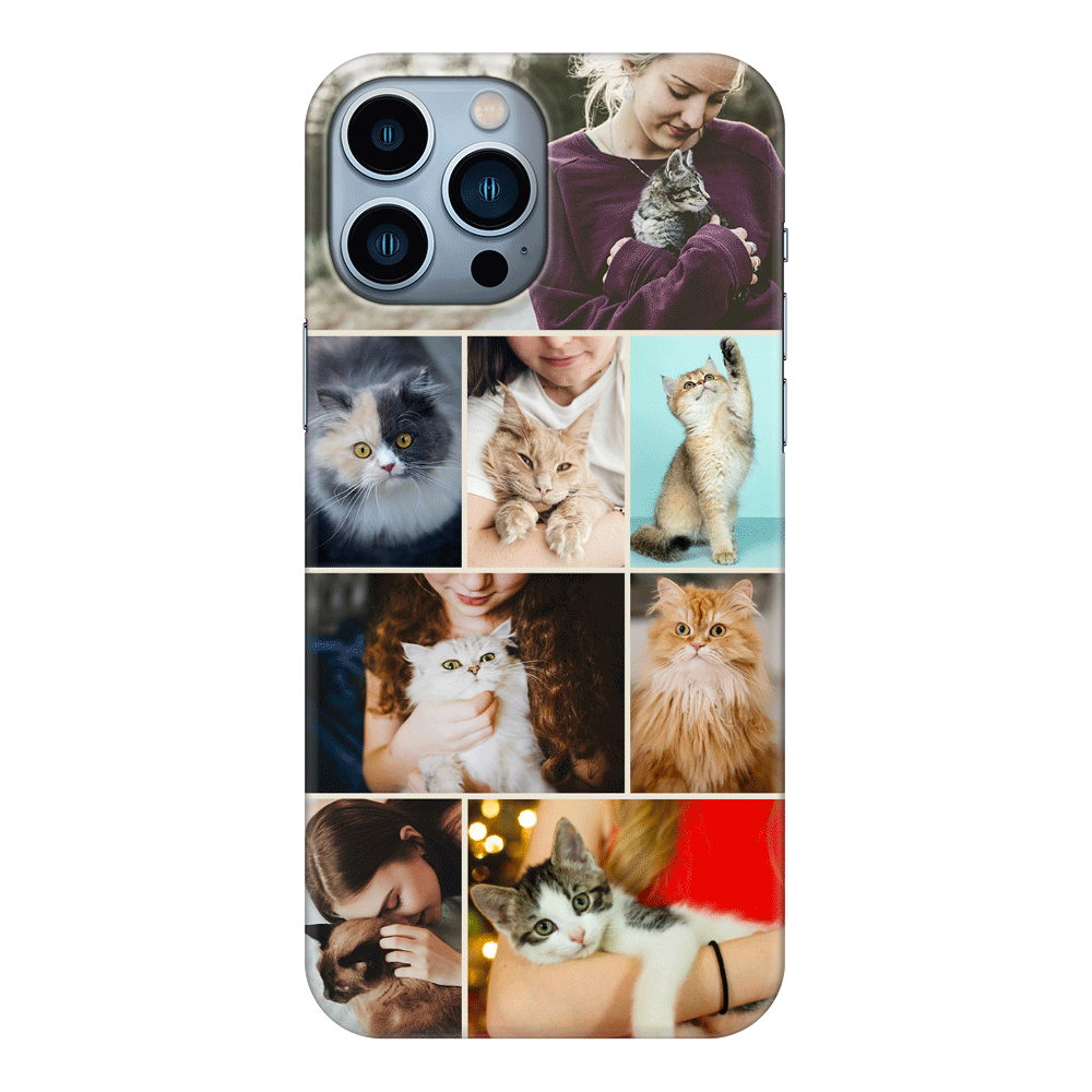Apple iPhone 13 Pro Max / Clear Classic Personalised Photo Collage Grid Pet Cat, Phone Case - Stylizedd.com