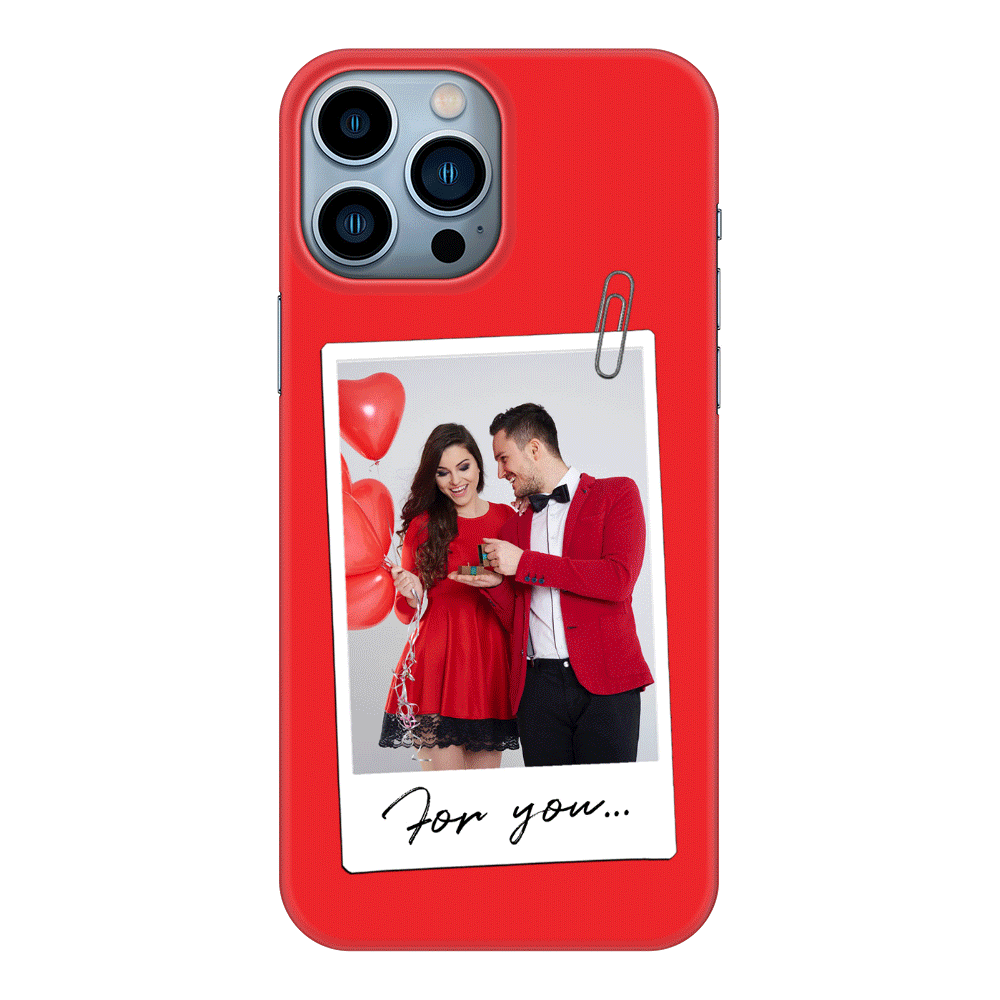 Apple iPhone 13 Pro Max / Clear Classic Personalized Polaroid Photo Valentine, Phone Case - Stylizedd.com
