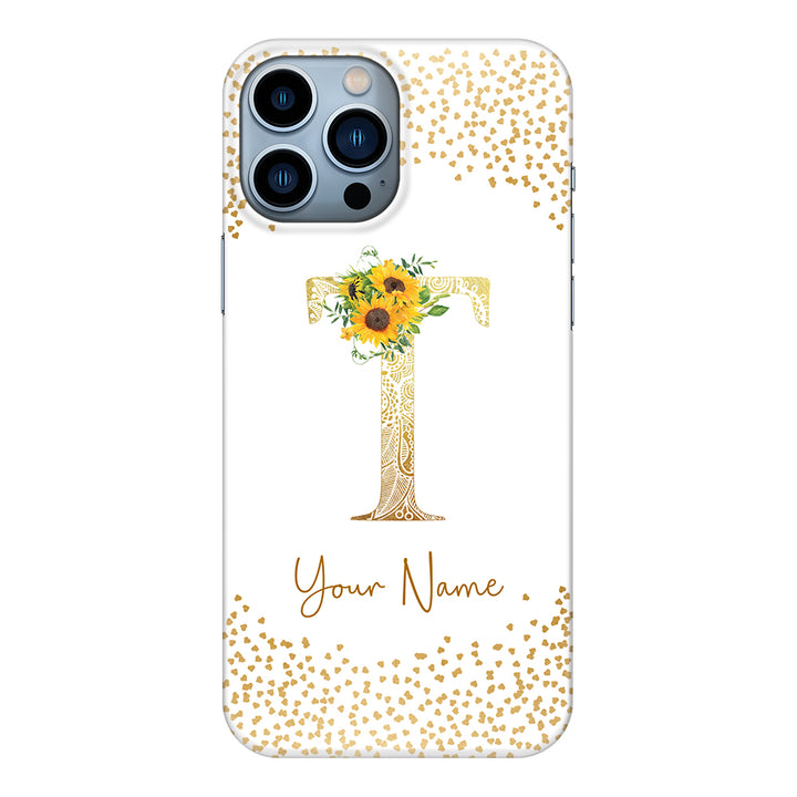 Apple iPhone 13 Pro Max / Clear Classic Floral Mandala Initial Phone Case - Stylizedd.com