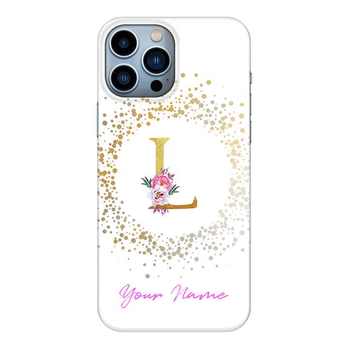 Apple iPhone 13 Pro Max / Clear Classic Floral Initial Phone Case - Stylizedd.com