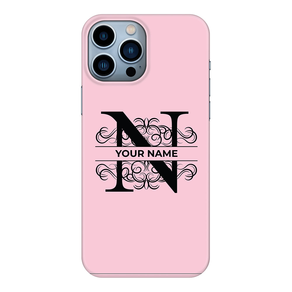 Apple iPhone 13 Pro Max / Clear Classic Split Floral Initial Phone Case - Stylizedd.com