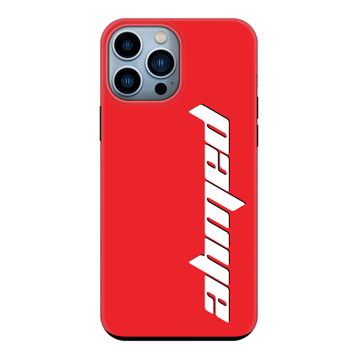 Apple iPhone 13 Pro Max / Snap Classic Custom Text, Vertical Name Phone Case - Stylizedd.com