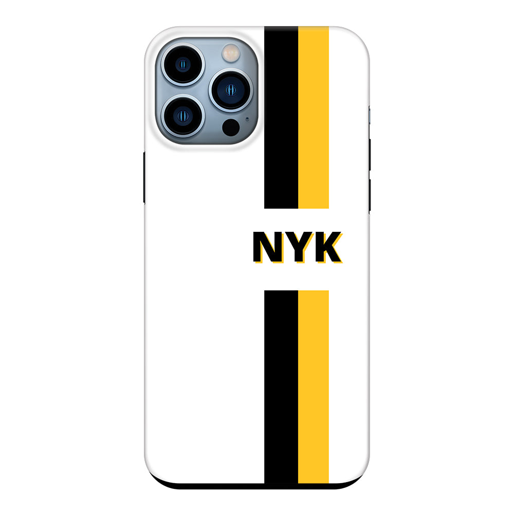 Apple iPhone 13 Pro Max / Snap Classic Custom Striped Monogram Phone Case - Stylizedd.com
