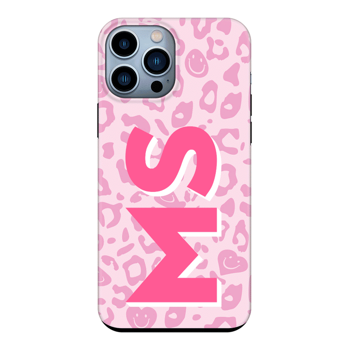 Apple iPhone 13 Pro Max / Tough Pro Custom Monogram Initial 3D Shadow Text Seamless Pattern, Phone Case - Stylizedd.com