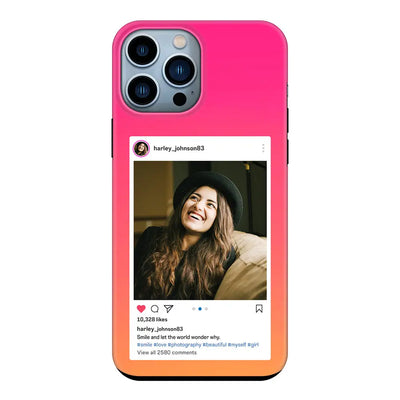 Apple iPhone 13 Pro Max / Tough Pro Phone Case Custom Photo Instagram Post Template, Phone Case - Stylizedd