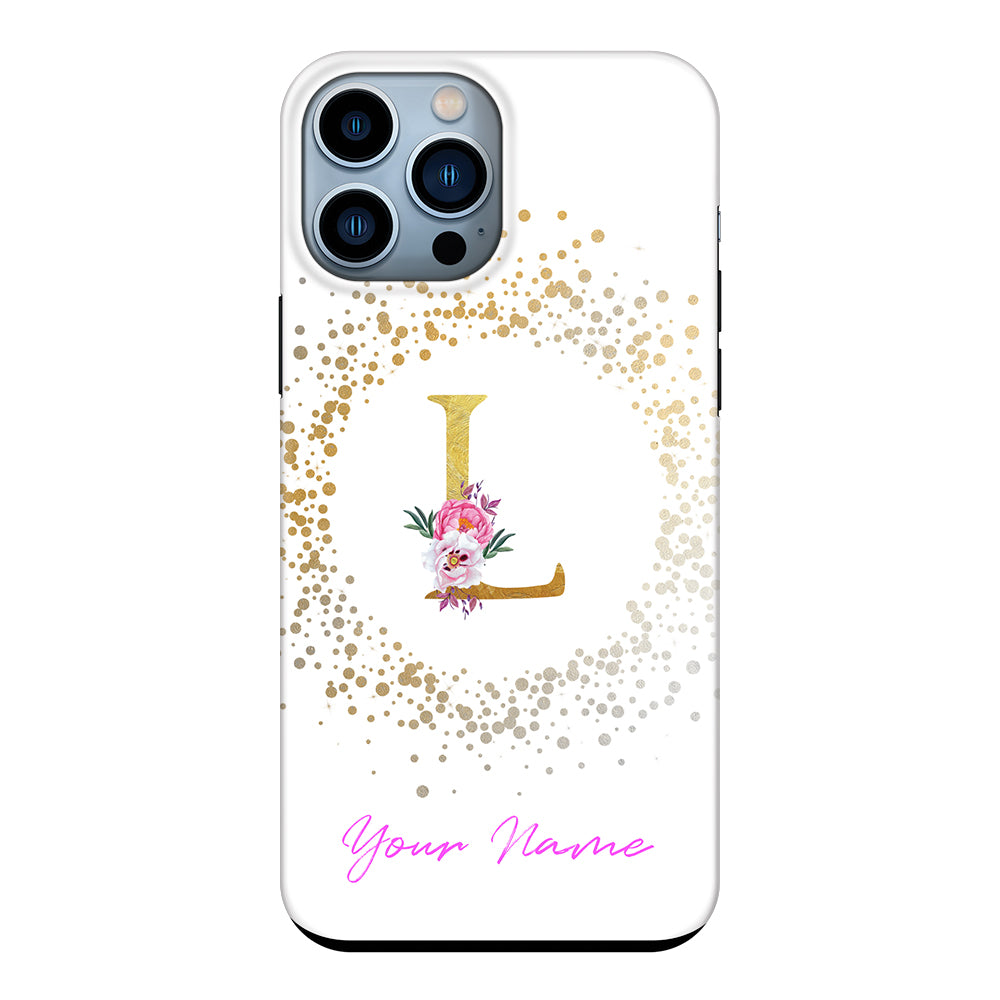 Apple iPhone 13 Pro Max / Snap Classic Floral Initial Phone Case - Stylizedd.com