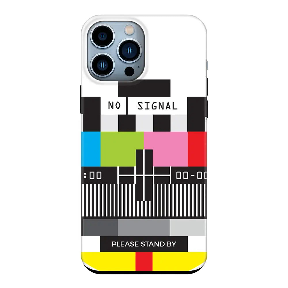 Apple iPhone 13 Pro Max / Tough Pro Personalized Text Retro No Signal TV Channel, Phone Case - Stylizedd.com