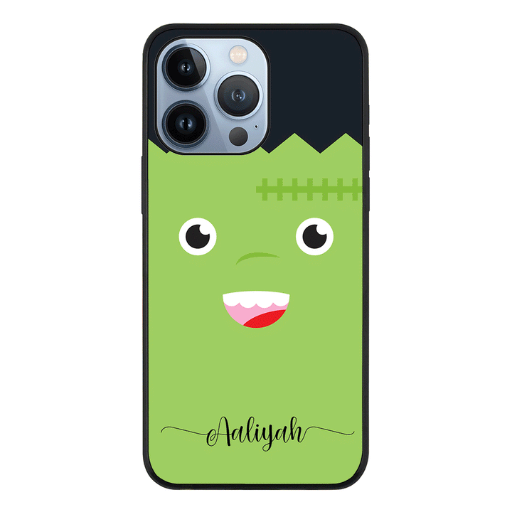 Apple iPhone 13 Pro / Rugged Black Personalized Text Cute Monsters, Phone Case - Stylizedd.com