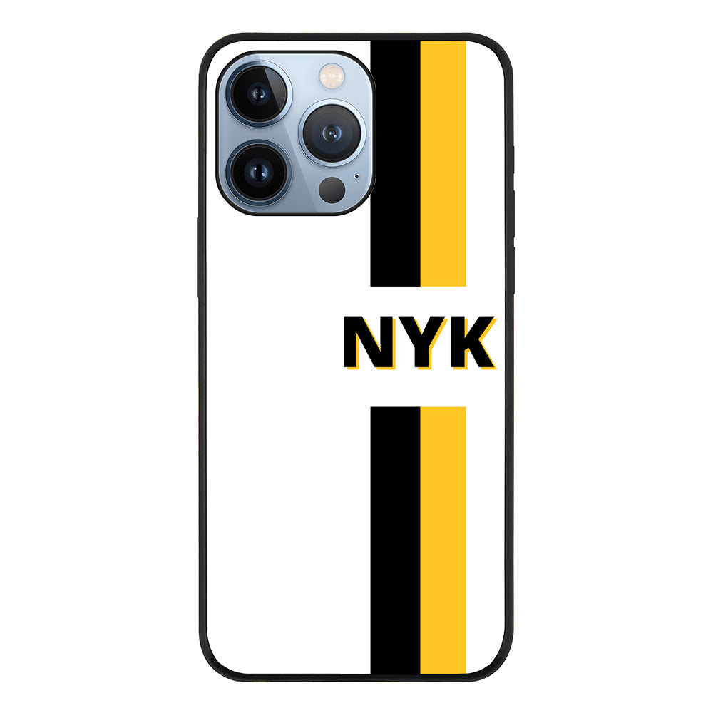 Apple iPhone 13 Pro / Tough Pro Custom Striped Monogram Phone Case - Stylizedd.com