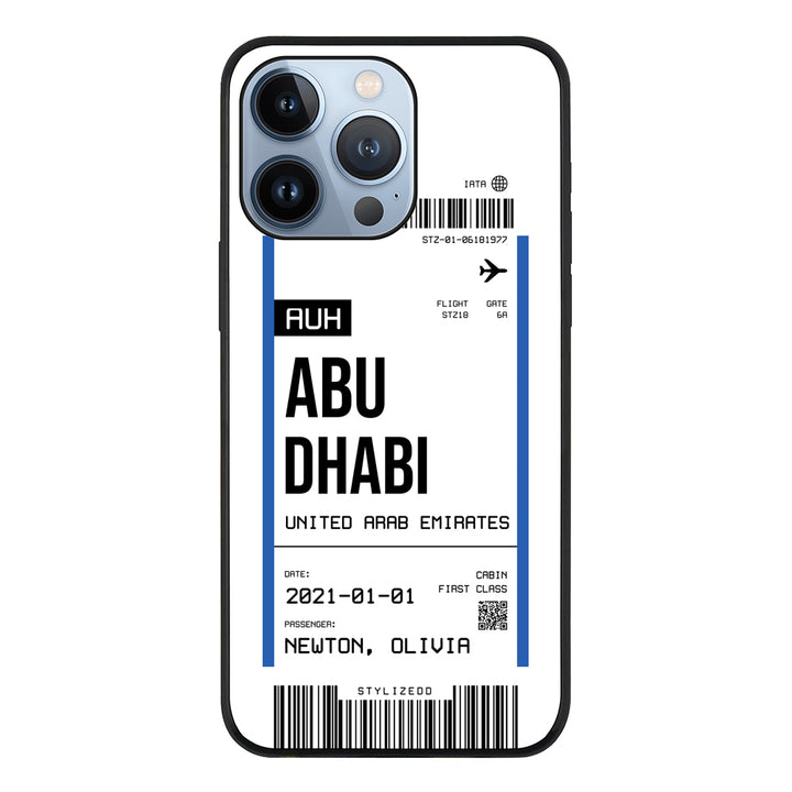 Apple iPhone 13 Pro / Rugged Black Custom Flight Boarding Pass Ticket Phone Case - Stylizedd.com