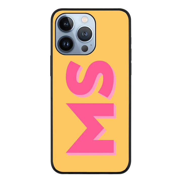 Apple iPhone 13 Pro / Tough Pro Personalized Monogram Initial 3D Shadow Text Phone Case - Stylizedd.com