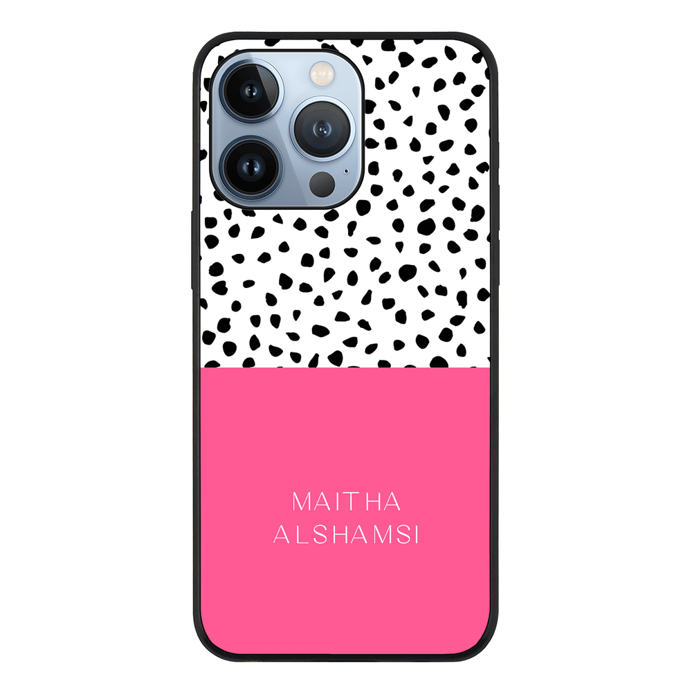 Apple iPhone 13 Pro / Tough Pro Personalized Text Colorful Spotted Dotted, Phone Case - Stylizedd.com
