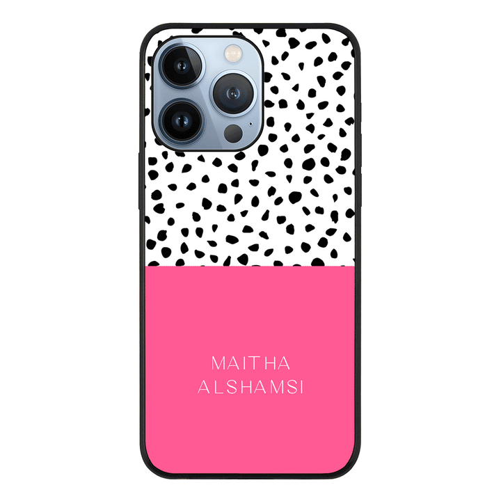 Apple iPhone 13 Pro / Tough Pro Personalized Text Colorful Spotted Dotted, Phone Case - Stylizedd.com