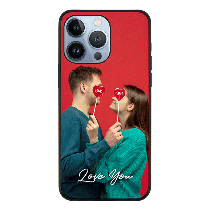 Apple iPhone 13 Pro / Rugged Black Custom Photo Valentine, Phone Case - Stylizedd.com