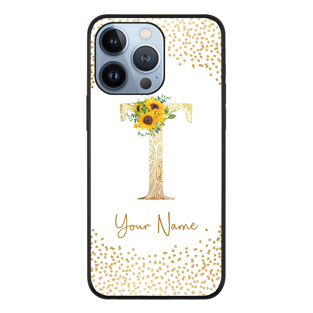 Apple iPhone 13 Pro / Tough Pro Floral Mandala Initial Phone Case - Stylizedd.com