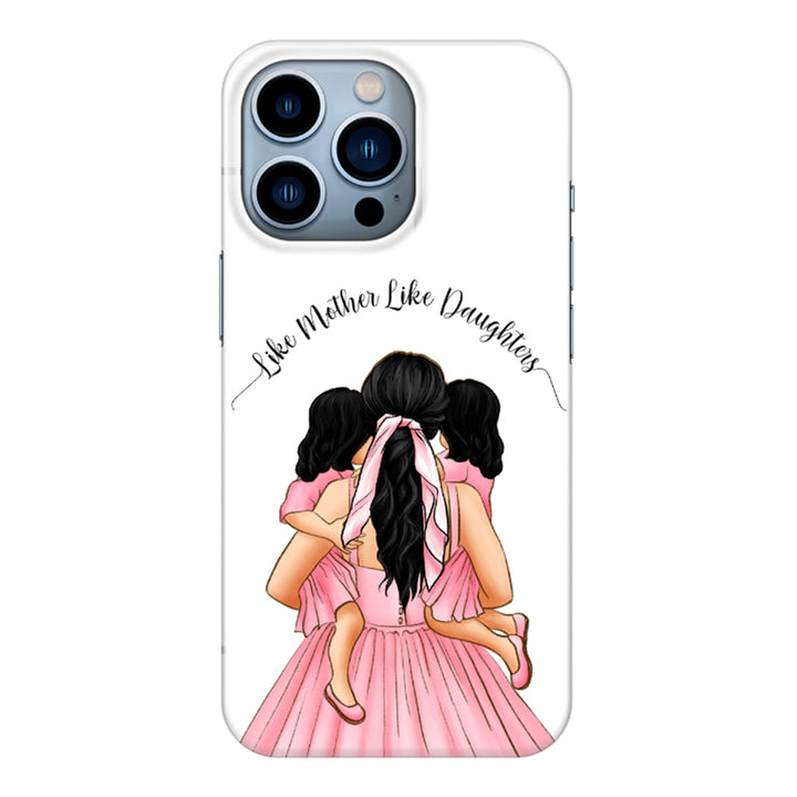 Apple iPhone 13 Pro / Clear Classic Mother 2 daughters Custom Clipart, Text Phone Case - Stylizedd.com