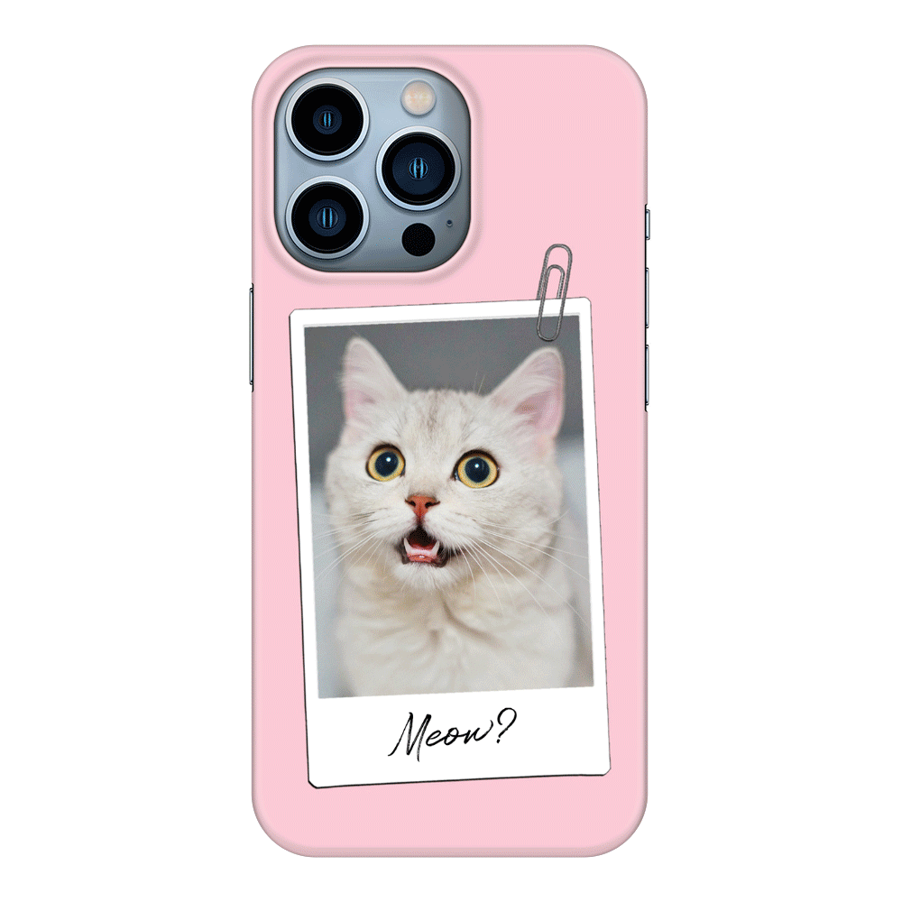 Apple iPhone 13 Pro / Clear Classic Polaroid Photo Pet Cat, Phone Case - Stylizedd.com