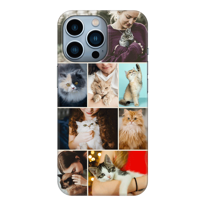 Apple iPhone 13 Pro / Clear Classic Personalised Photo Collage Grid Pet Cat, Phone Case - Stylizedd.com