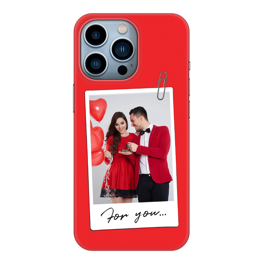 Apple iPhone 13 Pro / Clear Classic Personalized Polaroid Photo Valentine, Phone Case - Stylizedd.com