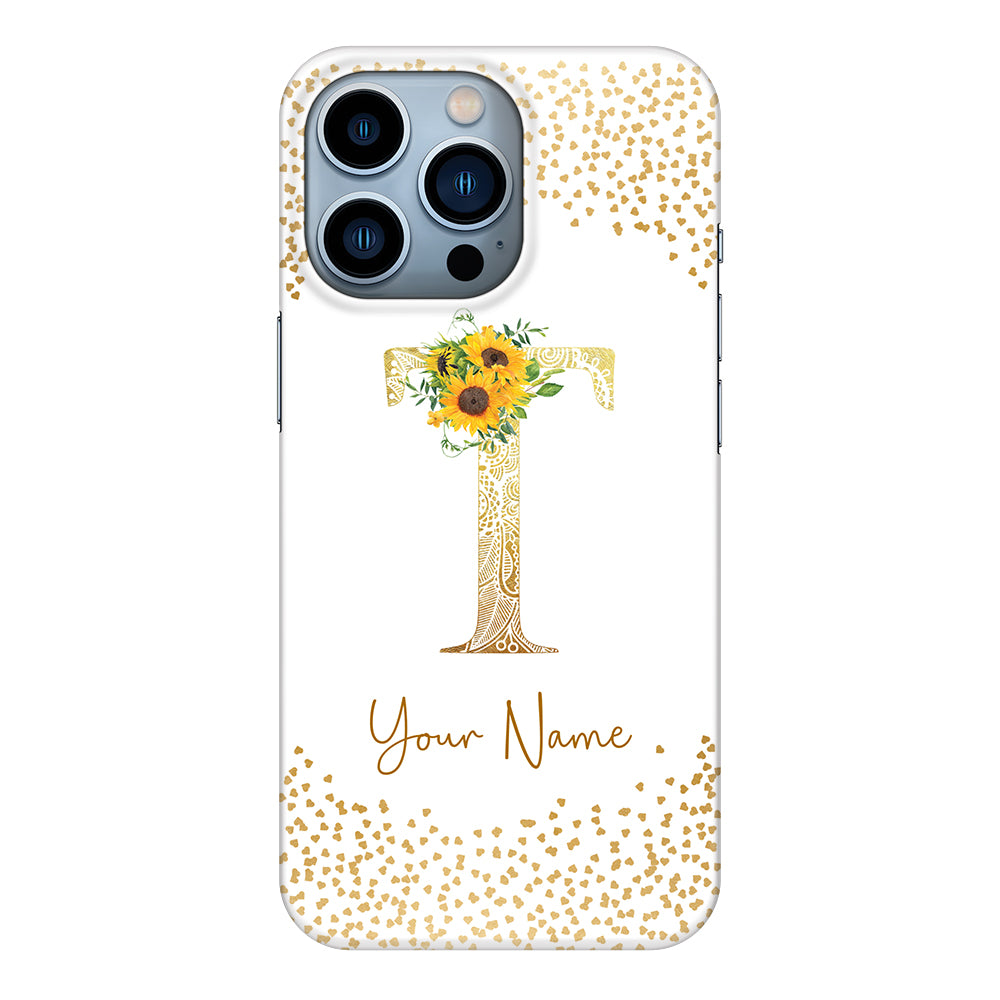 Apple iPhone 13 Pro / Clear Classic Floral Mandala Initial Phone Case - Stylizedd.com