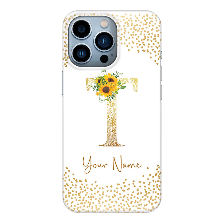 Apple iPhone 13 Pro / Clear Classic Floral Mandala Initial Phone Case - Stylizedd.com