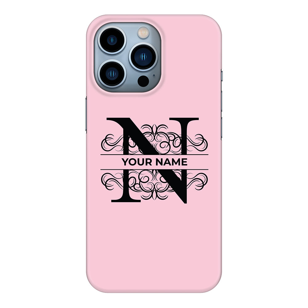 Apple iPhone 13 Pro / Clear Classic Split Floral Initial Phone Case - Stylizedd.com
