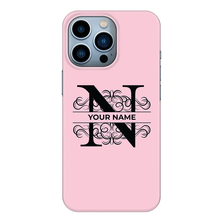 Apple iPhone 13 Pro / Clear Classic Split Floral Initial Phone Case - Stylizedd.com