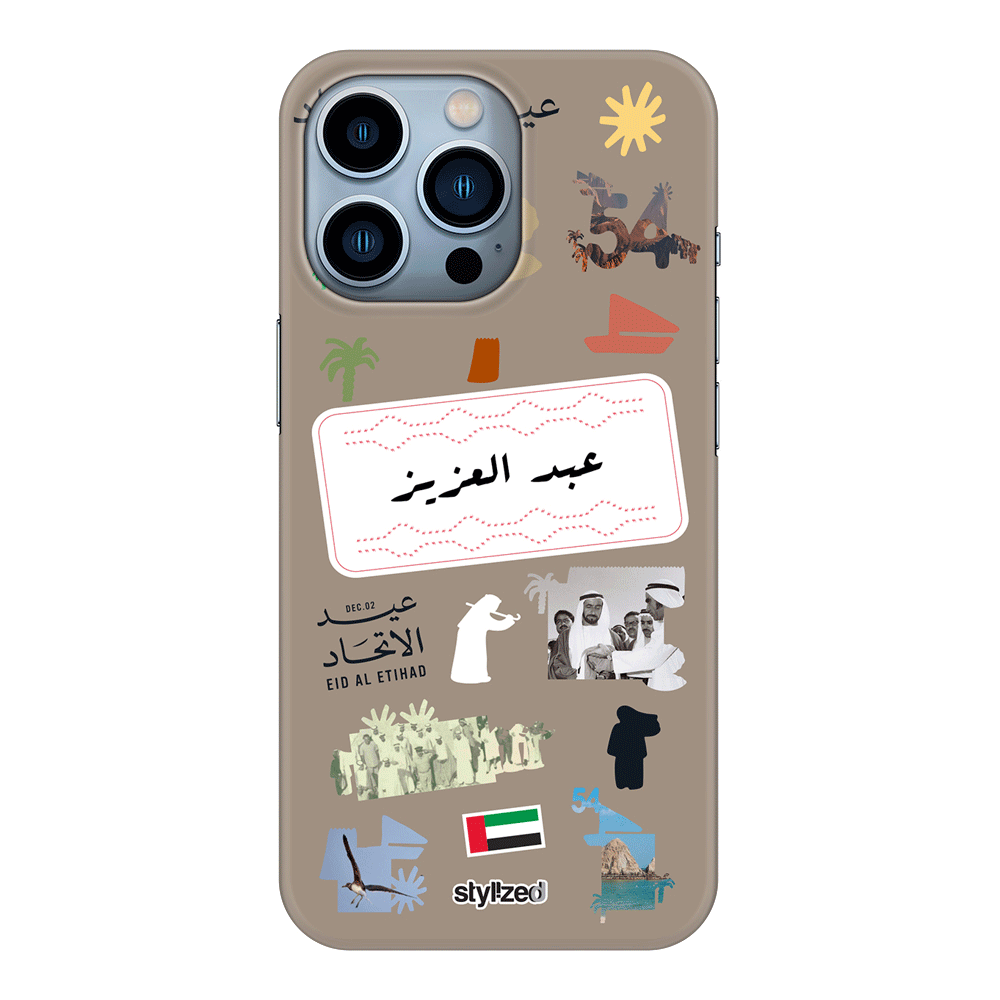 Apple iPhone 13 Pro / Snap Classic Custom Eid Al Etihad 54 National Day Sticker, Phone Case - Stylizedd.com