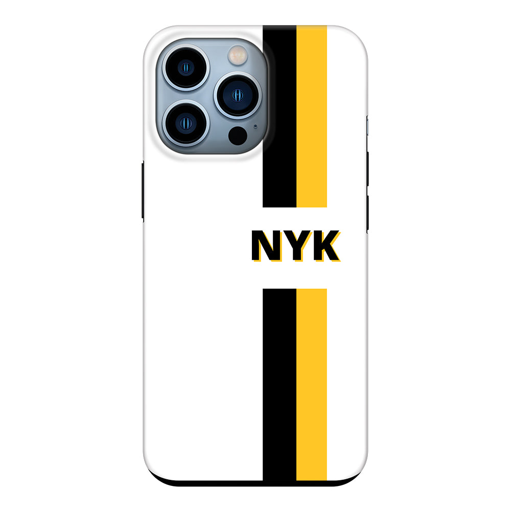 Apple iPhone 13 Pro / Snap Classic Custom Striped Monogram Phone Case - Stylizedd.com
