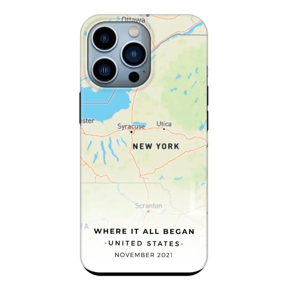 Apple iPhone 13 Pro / Tough Pro Personalized map, Phone Case - Stylizedd.com