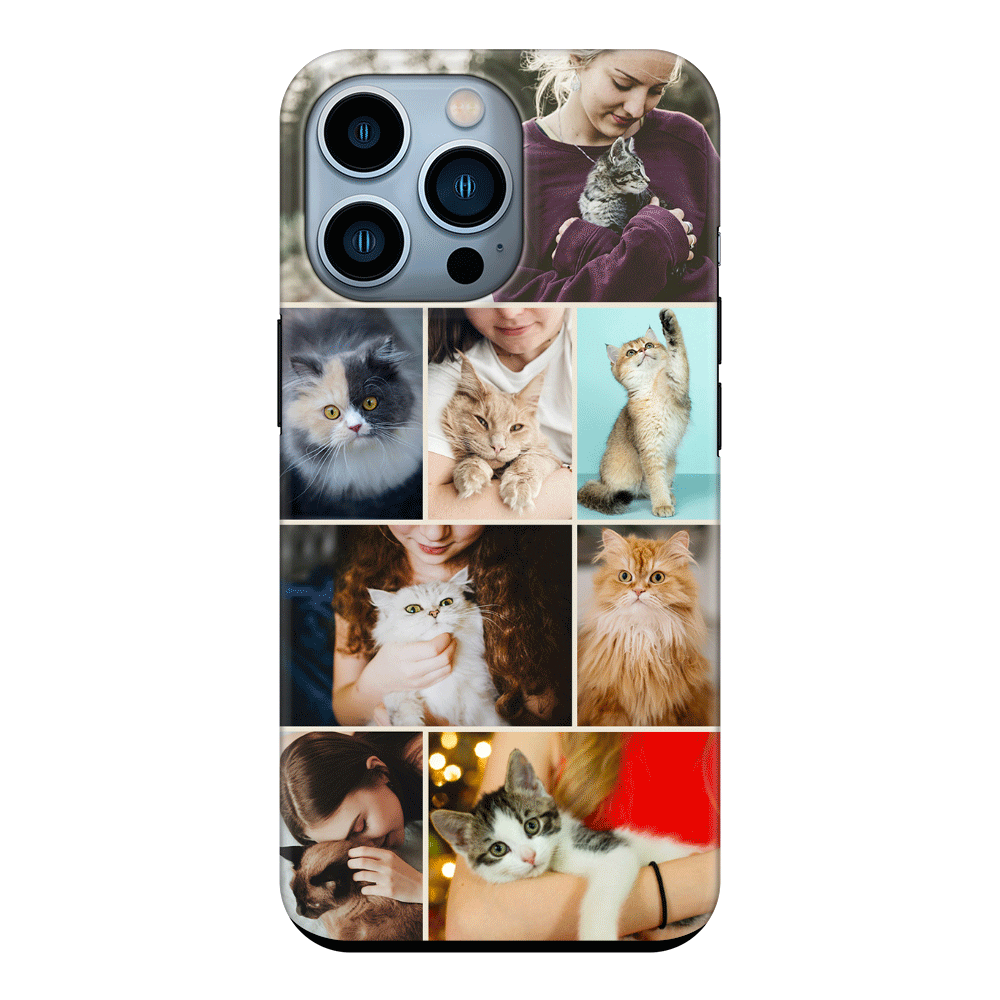 Apple iPhone 13 Pro / Snap Classic Personalised Photo Collage Grid Pet Cat, Phone Case - Stylizedd.com