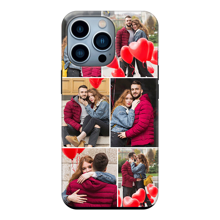 Apple iPhone 13 Pro / Snap Classic Personalised Valentine Photo Collage Grid, Phone Case - Stylizedd.com