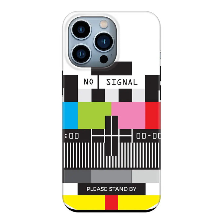Apple iPhone 13 Pro / Tough Pro Personalized Text Retro No Signal TV Channel, Phone Case - Stylizedd.com