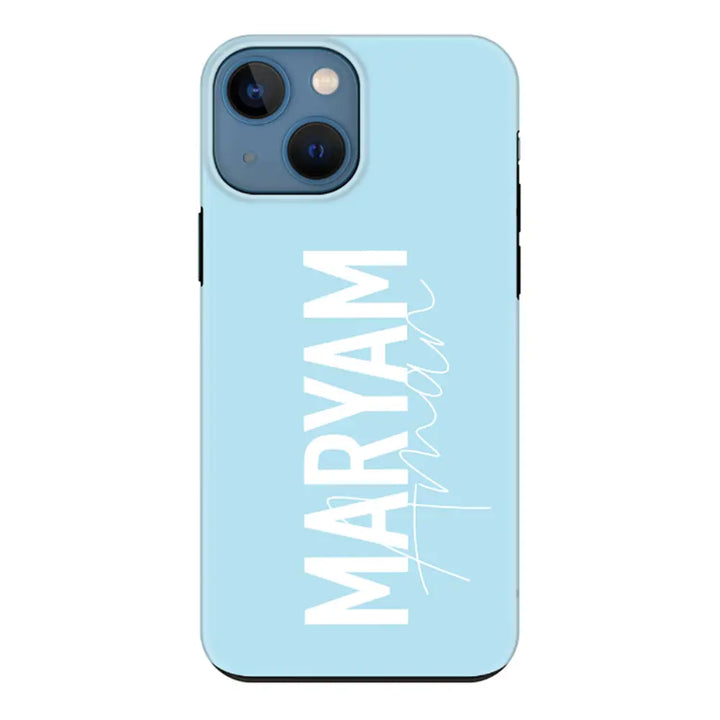 Apple iPhone 13 / Tough Pro Personalized Name Vertical, Phone Case - Stylizedd.com