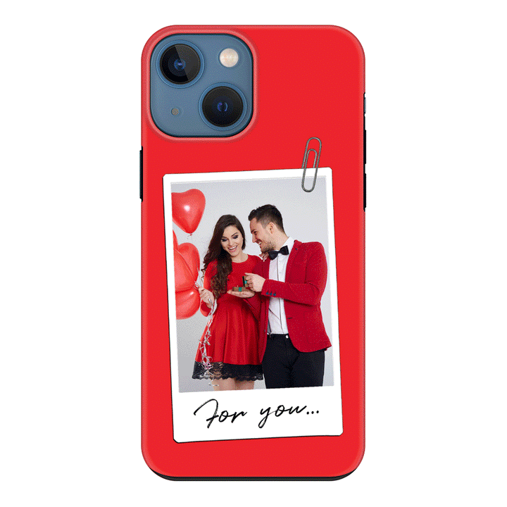 Apple iPhone 13 / Tough Pro Personalized Polaroid Photo Valentine, Phone Case - Stylizedd.com