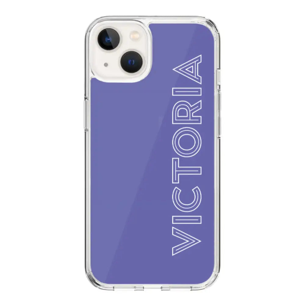 Apple iPhone 14 / Clear Classic Personalized Name, Custom Phone Case - Stylizedd.com