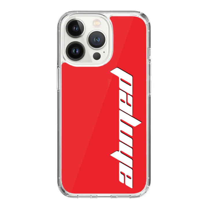 Apple iPhone 14 Pro / Rugged Black Custom Text, Vertical Name Phone Case - Stylizedd.com