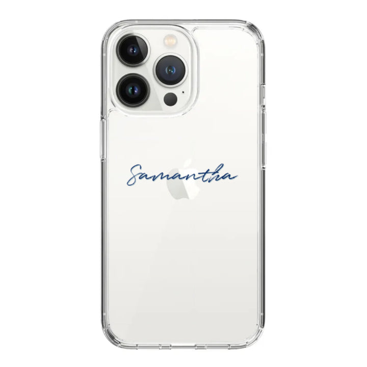 Apple iPhone 14 Pro / Rugged Black Custom Text, My Name Phone Case - Stylizedd.com