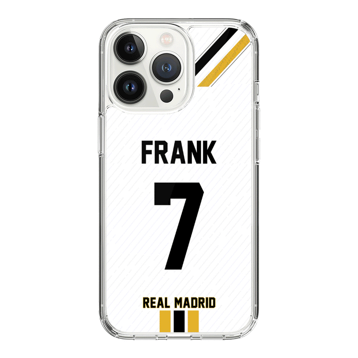 Apple iPhone 14 Pro / Rugged Black Personalized Football Clubs Jersey Phone Case Custom Name & Number - Stylizedd.com