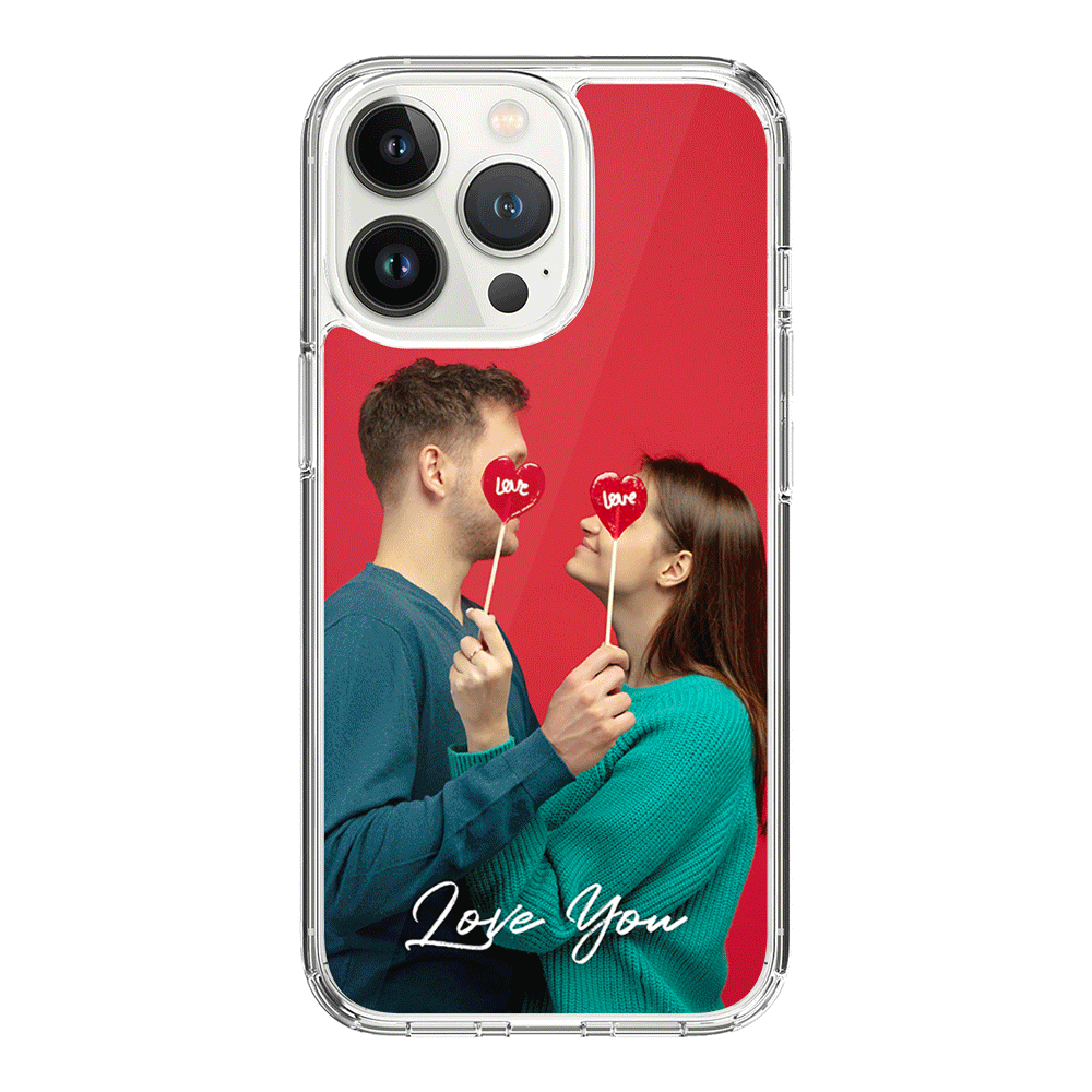 Apple iPhone 14 Pro / Rugged Black Custom Photo Valentine, Phone Case - Stylizedd.com