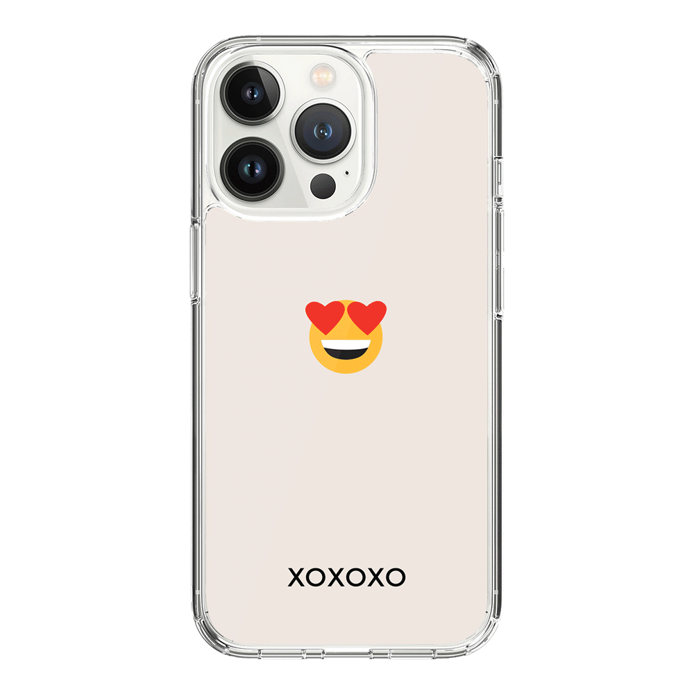 Apple iPhone 14 Pro / Rugged Black Custom Text Emojis Emoticons, Phone Case - Stylizedd.com