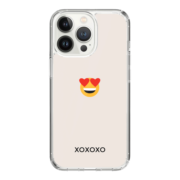 Apple iPhone 14 Pro / Rugged Black Custom Text Emojis Emoticons, Phone Case - Stylizedd.com