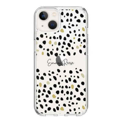 Apple iPhone 14 Plus / Clear Classic Phone Case Pebble Multi Color Custom Text, My Name Phone Case - Stylizedd.com