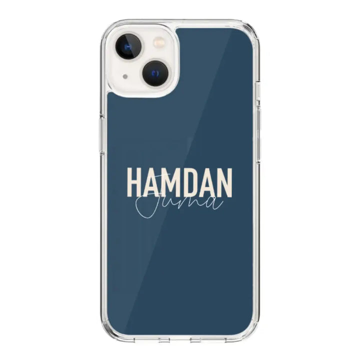 Apple iPhone 14 Plus / Clear Classic Personalized Name Horizontal, Phone Case - Stylizedd.com